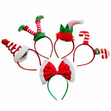 Christmas Party Alice Bands (5 Piece) - 2 Pack