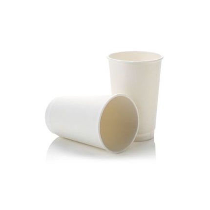 Double Wall Coffee Cup - 500ml - White - 25 Pack-Disposable