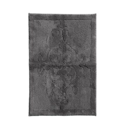 Soft Non-Slip Cotton Pattern Bath Mat - Ash Grey