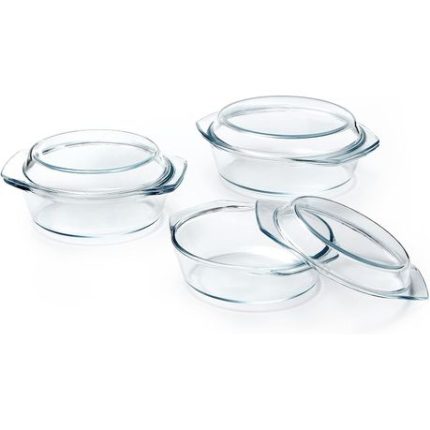 Round Glass Casserole Dish Set