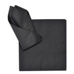 Serviettes - Napkins - Black - 2 Ply - 33cm - 20 Pack - 12 Pack