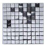 40 Pieces Mirror Silver Shimmer Wall Panels Backdrop - 28cm x 28cm Panel