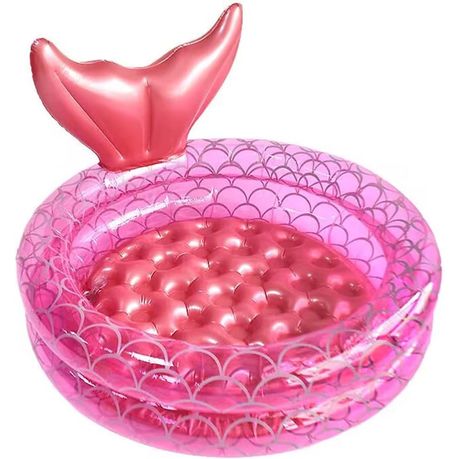s-pdpxl Pink Inflatable Kiddie Mermaid Pool - 90cm - Image 1