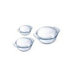 Glass Round Casserole Dish Set Of 3
