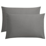 100% Cotton Pillowcase - Grey- Standard