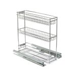 Base Mounted Pull Out, 3 Tier, Chrome Plated - 200 Unit