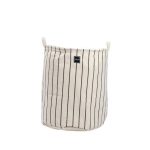 Canvas Laundry Basket Black Stripe