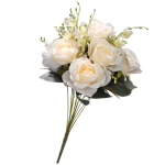 Kitro Dossey White Desktop Decorative Rose Bouquet