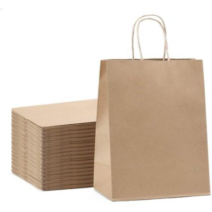 Brown Kraft Bags with Handles for Gifting, Party Favors 210x90x320 10's