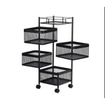 4 Tier Trolley Storage Rack