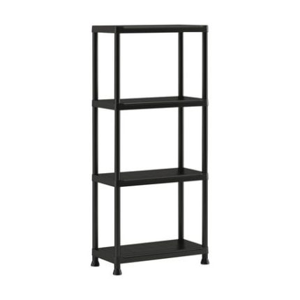 4 Tier Shelf - Black (300 x 600 x 1350mm)