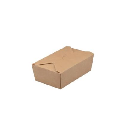 Chinese Disposable Kraft Paper Lunch Box No 9 - 50 Pack