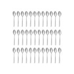 1 x Silver Stainless Steel Teaspoon Set- 36 Pieces
