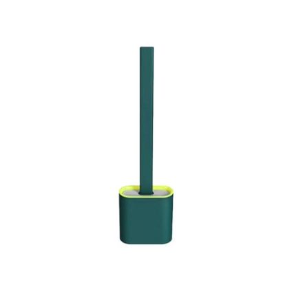 DH - Silicone Deep Cleaning Toilet Brush with Non-Slip Long Plastic Handle - Pink