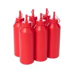 Plastic Sauce Bottle 500ml ( 6 Pack) - White