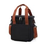 Black Waterproof Hot or Cold Lunch Cooler Bag