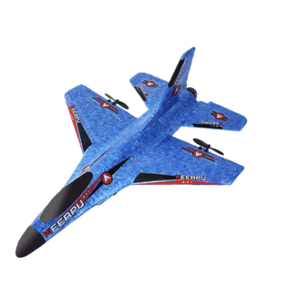 Keepru F16 2.4G Remote Controlled Foam Fighter Aircraft Toy - Blue