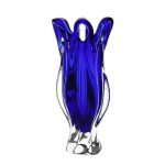 Crystal Glass Vase - Blue