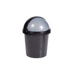 Otima Black Cylindrical Swing-Lid Bin - 25 L