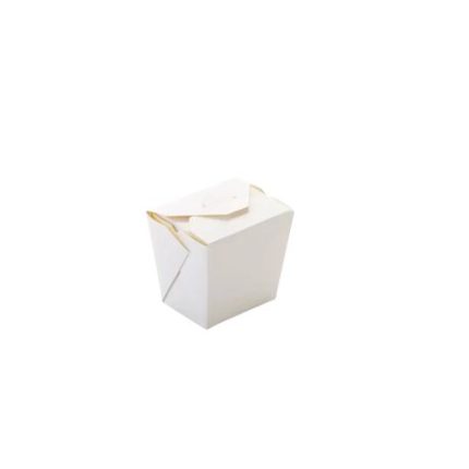 White Disposable Noodles Paper Box 500ml - 50 Pack