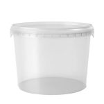 Clear Catering Storage Plastic Bucket 5L- Set of 6