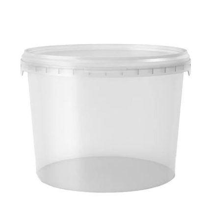 Clear Catering Storage Plastic Bucket 5L- Set of 6