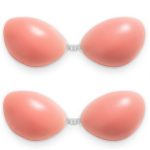 Strapless Invisible Silicone Push up Bra / Breast Shaper Size C 2 Pack