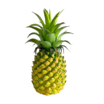 Home Decor Realistic Artificial Pineapple - Set of 2 - Yellow