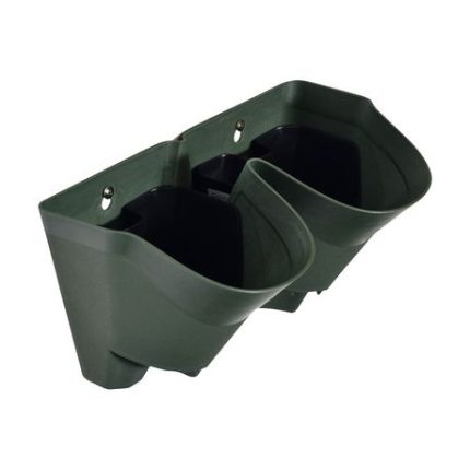 Green Vertical 2 Pot Planter (32cm x 16cm)