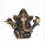 Home Decor Brass Ganesa with Axe (8cm)