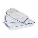 Dream Home Super Clear Premium Quality Borosilicate Oven Casserole Glass