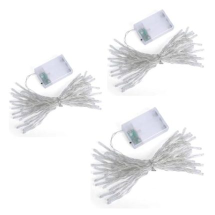 5m Battery Operated Fairy Light Warm White Pack of 3