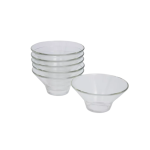 Kitro Lizzy's Glass Dessert Bowl Set 6 Piece