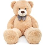 Huggable & Soft Giant Teddy Bear - Light Brown- 130cm