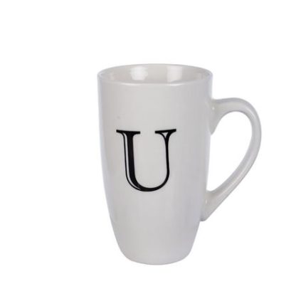 Mug Daily Tall Letter U,400ml (4 Pack)