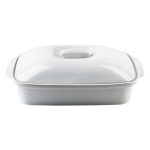 White Ceramic Rectangular Casserole Dish - 38cm