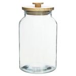 Be Classic H Glass Storage Jar with Bamboo Lid- 3800Ml(X2)