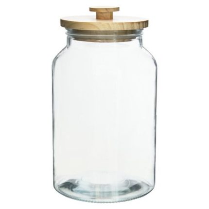 Be Classic H Glass Storage Jar with Bamboo Lid- 3800Ml(X2)