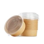 Kraft LDPE Lined Salad Bowl - Pack of 10 - 940ml