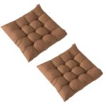 Decor Soft Warm Satin Tufted Indoor Seat Cushions Set of 2 (40cm) - Grey