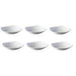 6 Piece Bowl 21x21x4.5cm Square Porcelain Continental China