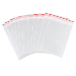1000 Pcs Reclosable Zip Plastic Poly Bags with Resealable Lock Seal