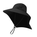 Camping Outdoor Quick Drying Sun Neck Protection Cap Hat - White