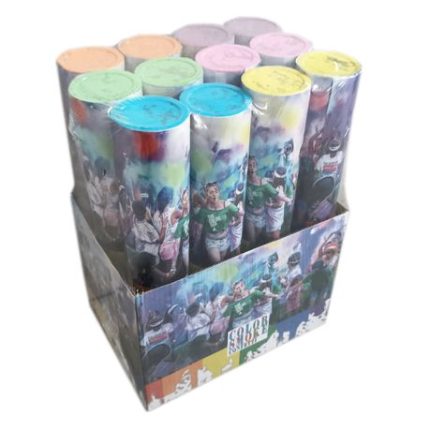 Smoke Confetti Canon Smoke Bomb Colour Run Powder Gender Reveal - 12 Pack