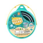 Round Foldable Travel Rubber Beach Bucket - Set Of 3