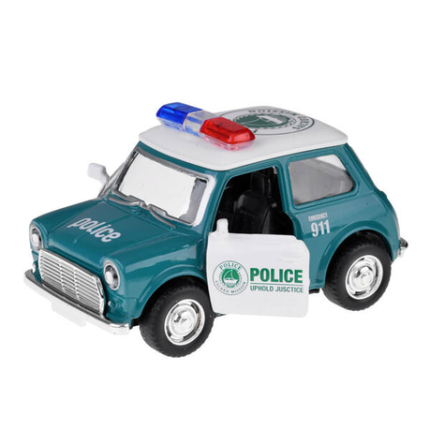Diecast Police Car - Green - Scale 1:38