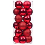 24 Pieces 5cm Christmas Balls Decors - Red