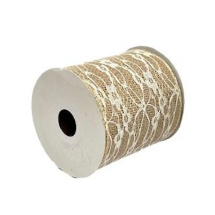 Hessian Lace Ribbon 10cm by 4.5m