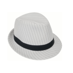 White Striped 1920's Fedora Hat - Set Of 2