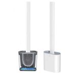 Silicone Toilet Brush With Toilet Brush Holder Stand